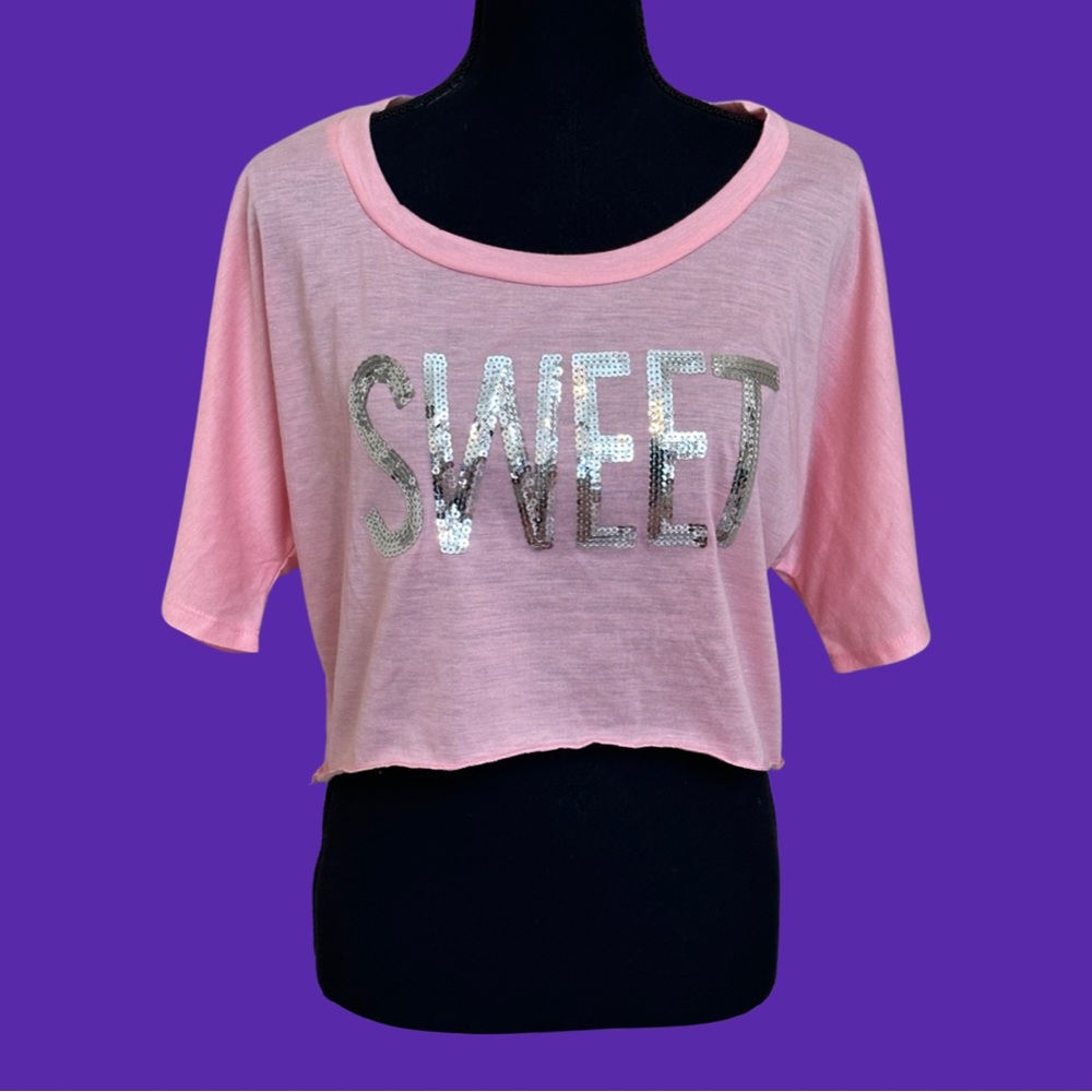 “Sweet" Graphic Crop Top